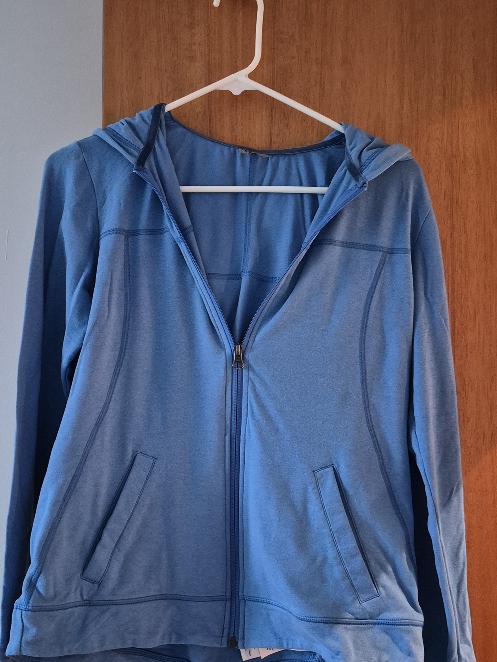Marmot Light Blue Zip-Up Hoodie